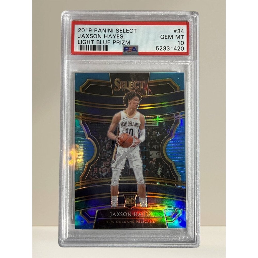 JAXSON HAYES 2019 Panini Select 34 LIGHT BLUE PRIZM PSA 10 RC Rookie